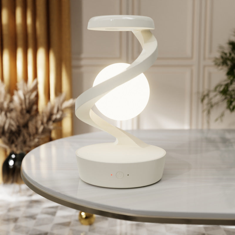 Rotating Moon Desk Lamp With Phone Wireless Charging Sensor