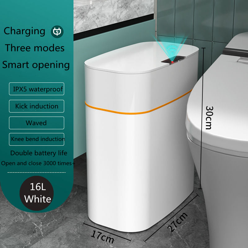 Smart Trash Can With Lid For Bedroom